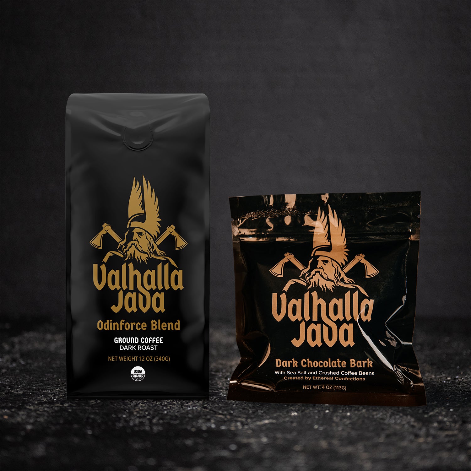 Valhalla Java Dark Chocolate Bark Ground Bundle – Death Wish Coffee