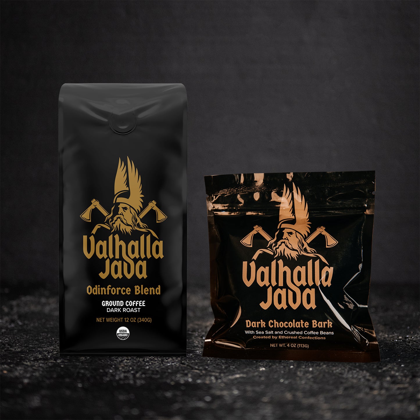 Shop the Death Wish Coffee Valhalla Java Chocolate Bark Ground Bundle.