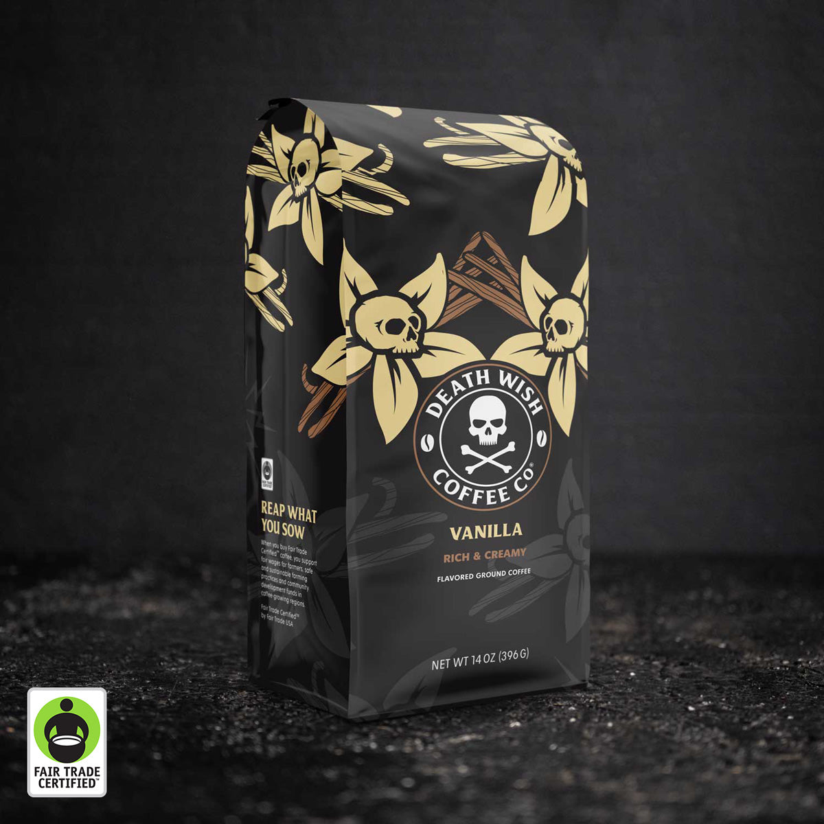 Death Wish Coffee Vanilla Flavored Ground Coffee