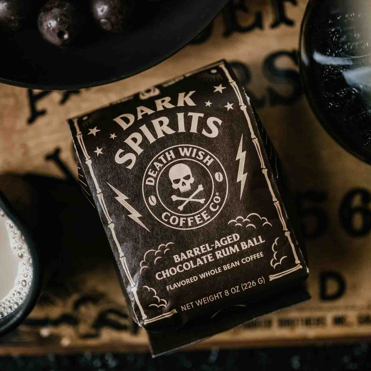 Death Wish Coffee Dark Spirits Barrel-Aged Chocolate Rum Ball Flavored Coffee